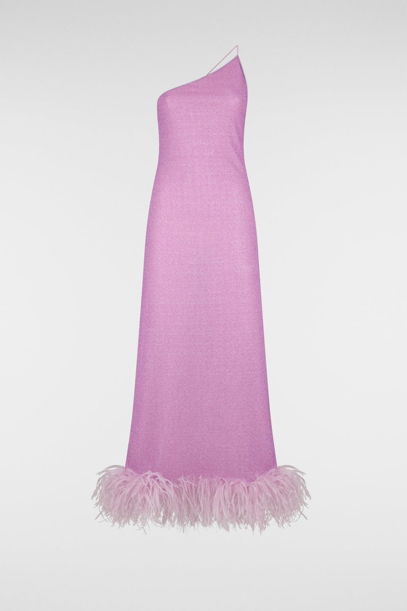LUMIERE PLUMAGE ONE SHOULDER DRESS LILAC| لباس المرأة - Maison Clad