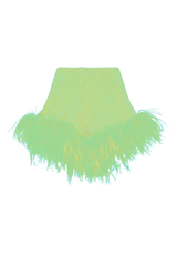 LUMIÈRE PLUMAGE SHORTS AQUAMARINE & CITRON | السراويل النسائية - Maison Clad