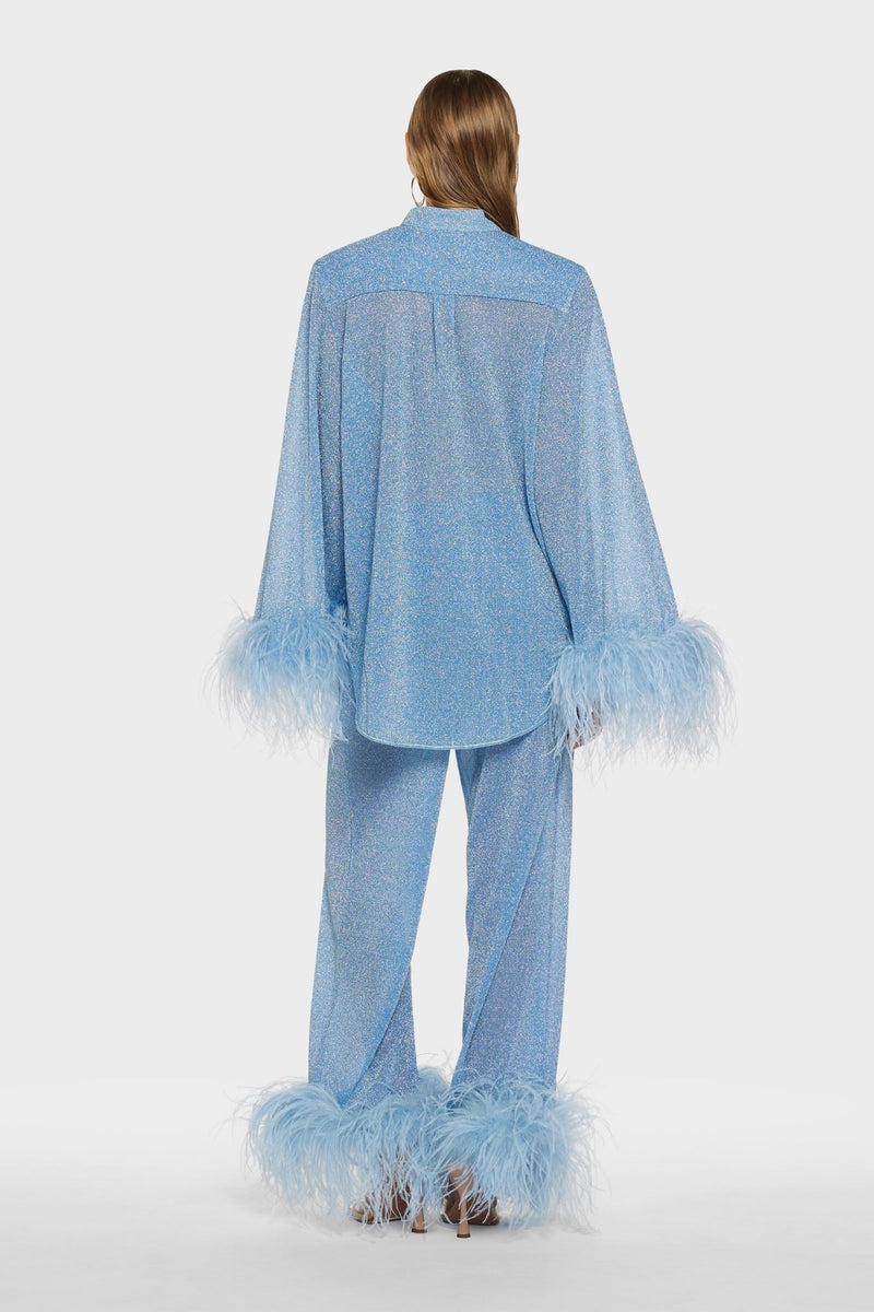 LUMIERE PLUMAGE TROUSER Crystal | سراويل نسائية - Maison Clad