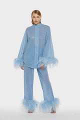 LUMIERE PLUMAGE TROUSER Crystal | سراويل نسائية - Maison Clad