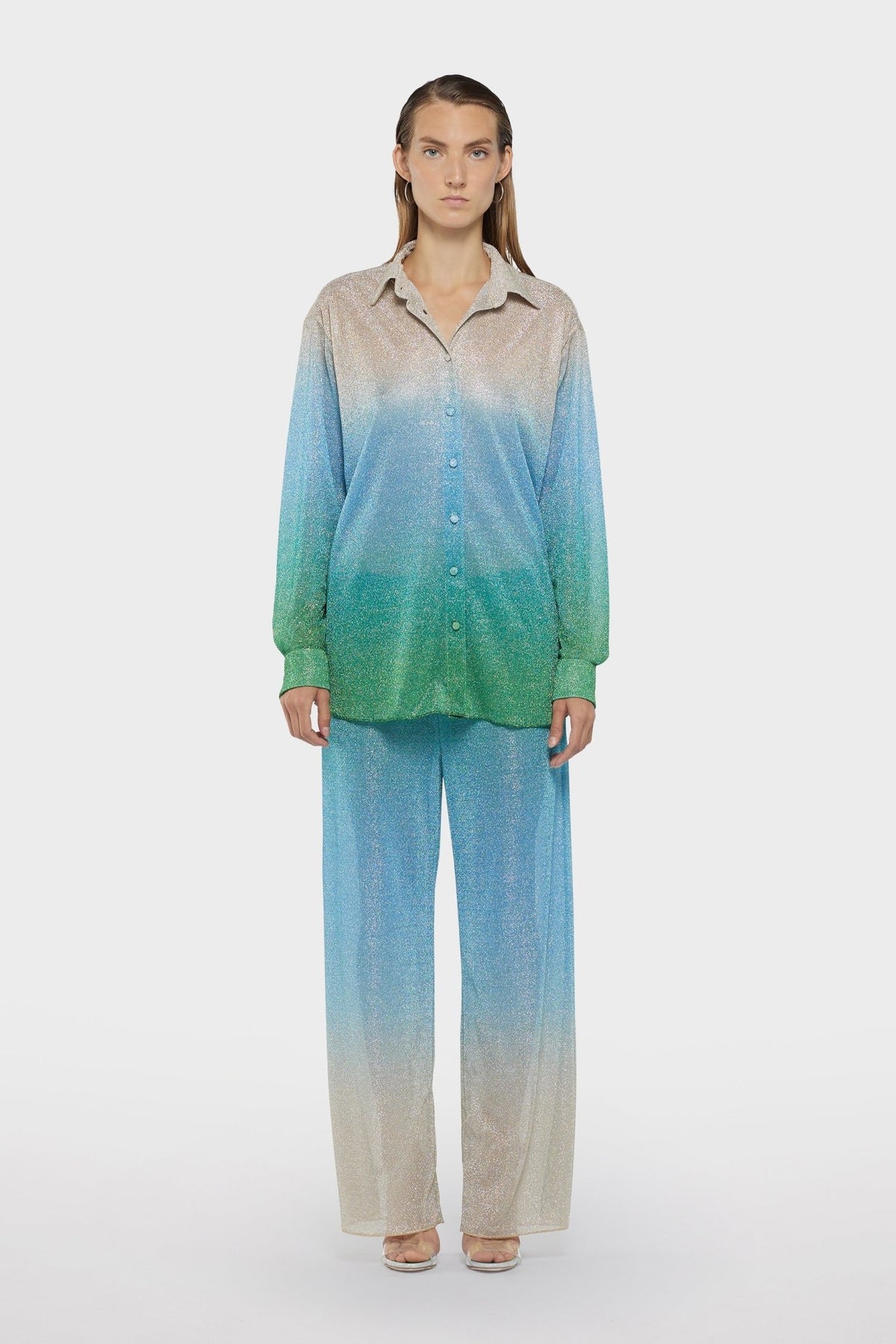 LUMIÈRE SLEEVES SHIRT SHADE BLUE | قميص علوي نسائي - Maison Clad