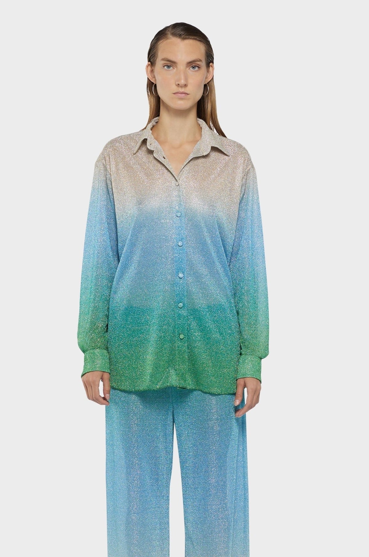 LUMIÈRE SLEEVES SHIRT SHADE BLUE | قميص علوي نسائي - Maison Clad