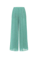 LUMIERE WIDE PANTS AQUAMARINE & CITRON | سراويل نسائية - Maison Clad