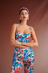 Lunaa Floral Bustier | بلوزة نسائية - Maison Clad