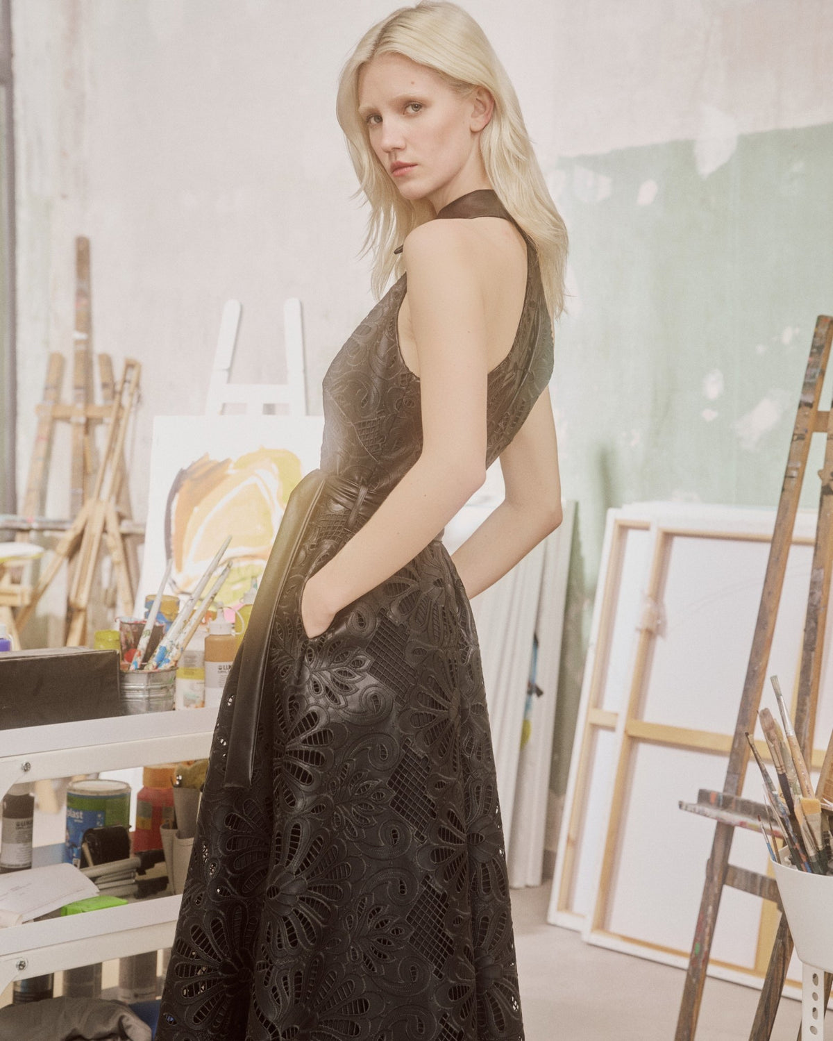Maxi Dress Hermione Callisto Black/ فستان نسائي - Maison Clad