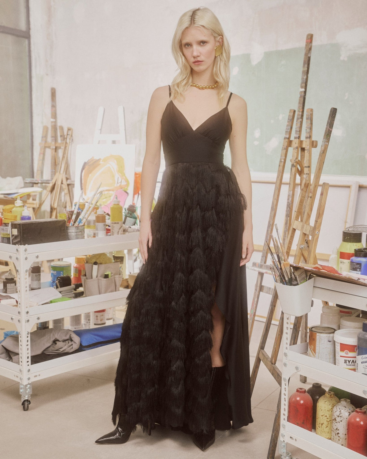 Maxi Dress Kyra Callisto Black/ فستان نسائي - Maison Clad