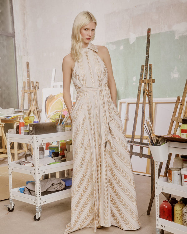 Maxi Dress Pylia Callisto Gold| فستان نسائي - Maison Clad