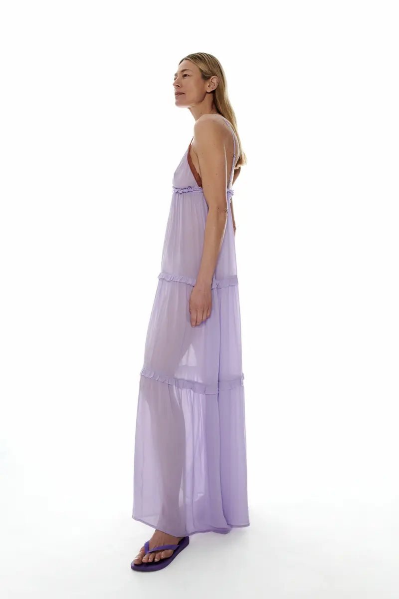 Nina Lila Slip Dress | فستان النوم - Maison Clad