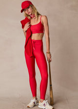 OXFORD CHERRY RED 25IN LEGGING| سروال ضيق OXFORD - Maison Clad
