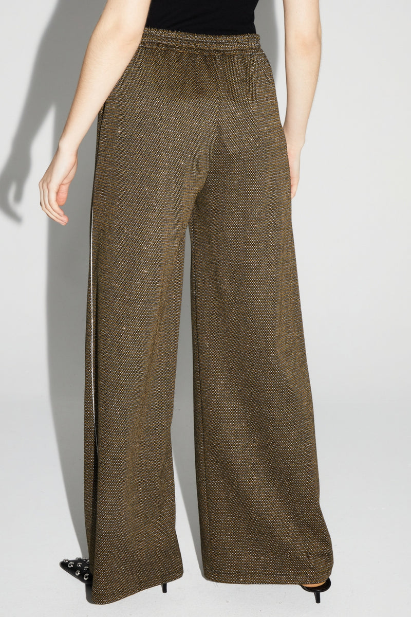 Charlie Geo Saffron Wide-Leg Flowy Trousers - Italian Crafted Comfort