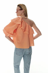 Peach Coral Blouse | توب ملابس داخلية - Maison Clad