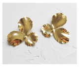 Pensee Large Earrings Yellow Gold | حلق نسائي - Maison Clad