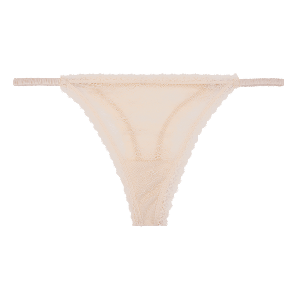 Roomie Off White Thong | الملابس الداخلية الدانتيل - Maison Clad