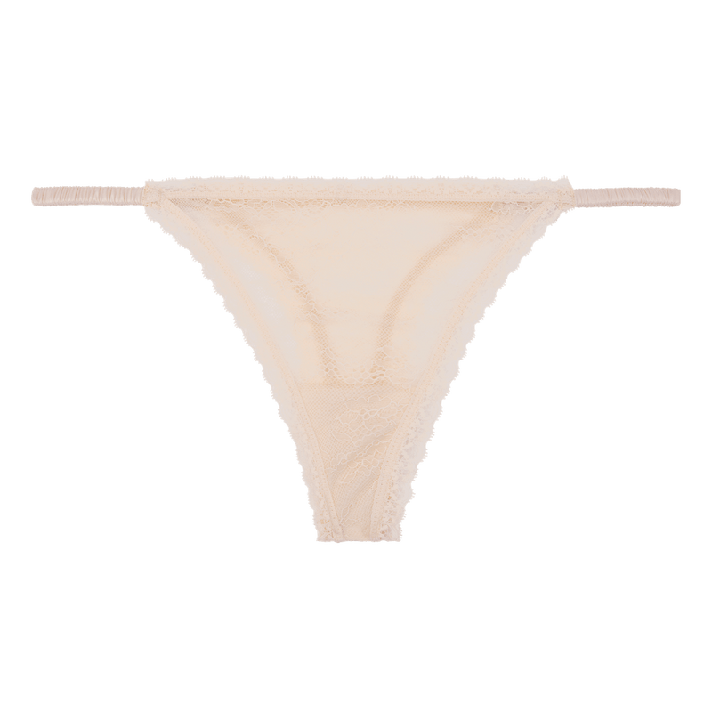 Roomie Off White Thong | الملابس الداخلية الدانتيل - Maison Clad