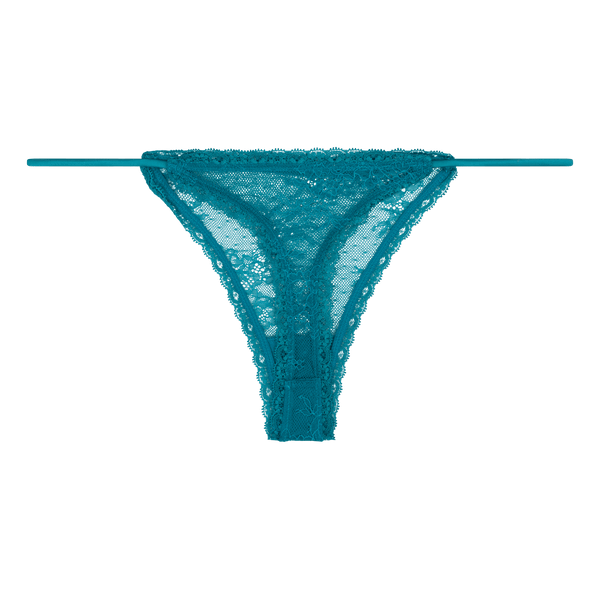Roomie Teal Thong | الملابس الداخلية الدانتيل - Maison Clad