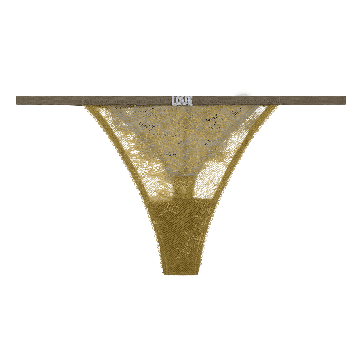Roomservice Green Thong | الملابس الداخلية الدانتيل - Maison Clad