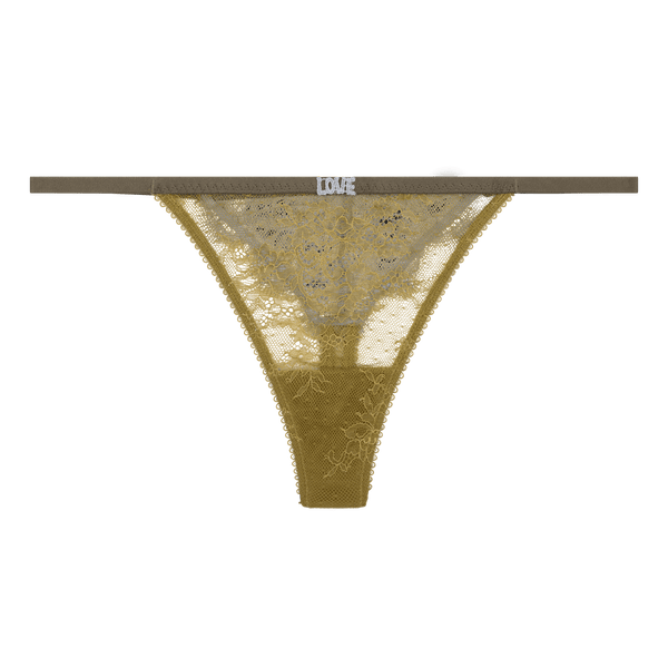 Roomservice Green Thong | الملابس الداخلية الدانتيل - Maison Clad