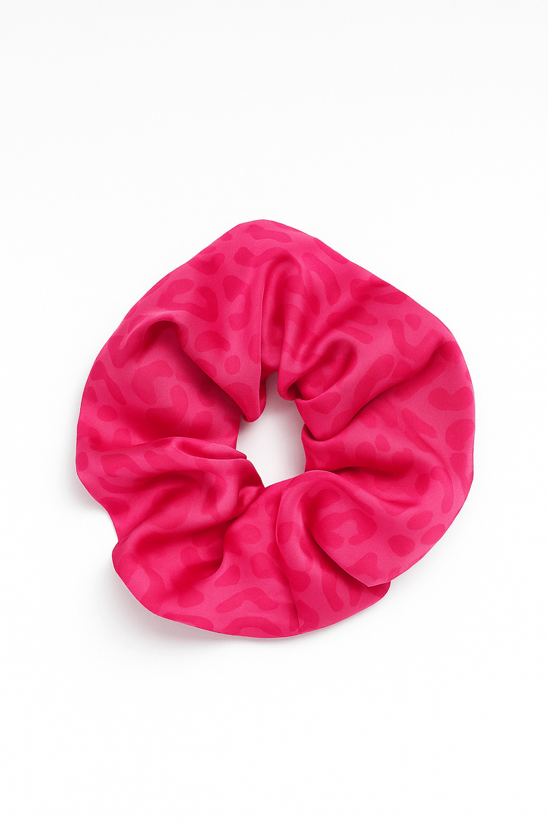 Scrunchies WhiteHello in our prints - Leo Pink| ربطة عنق - Maison Clad