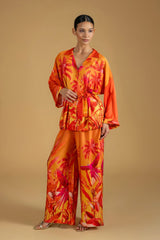 Shirt Artemis Parrots Orange| بلوزة نسائية Artemis Parrot - Maison Clad