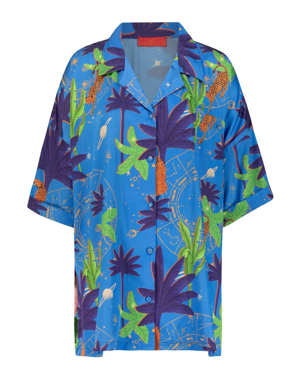 Shirt Arty Astro Jungle Blue | بلوزة نسائية Arty - Maison Clad