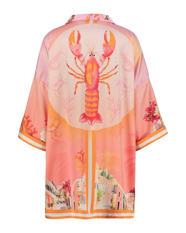 Shirt Arty Lobster Pink Orange Stripe | بلوزة نسائية Arty - Maison Clad