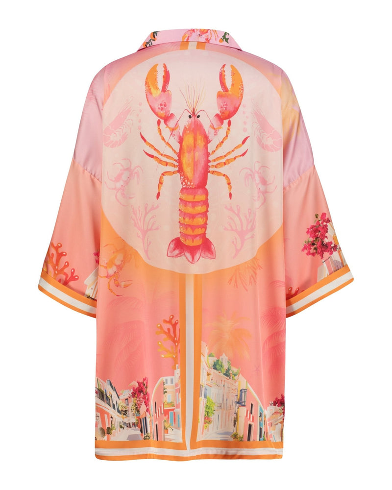 Shirt Arty Lobster Pink Orange Stripe | بلوزة نسائية Arty - Maison Clad