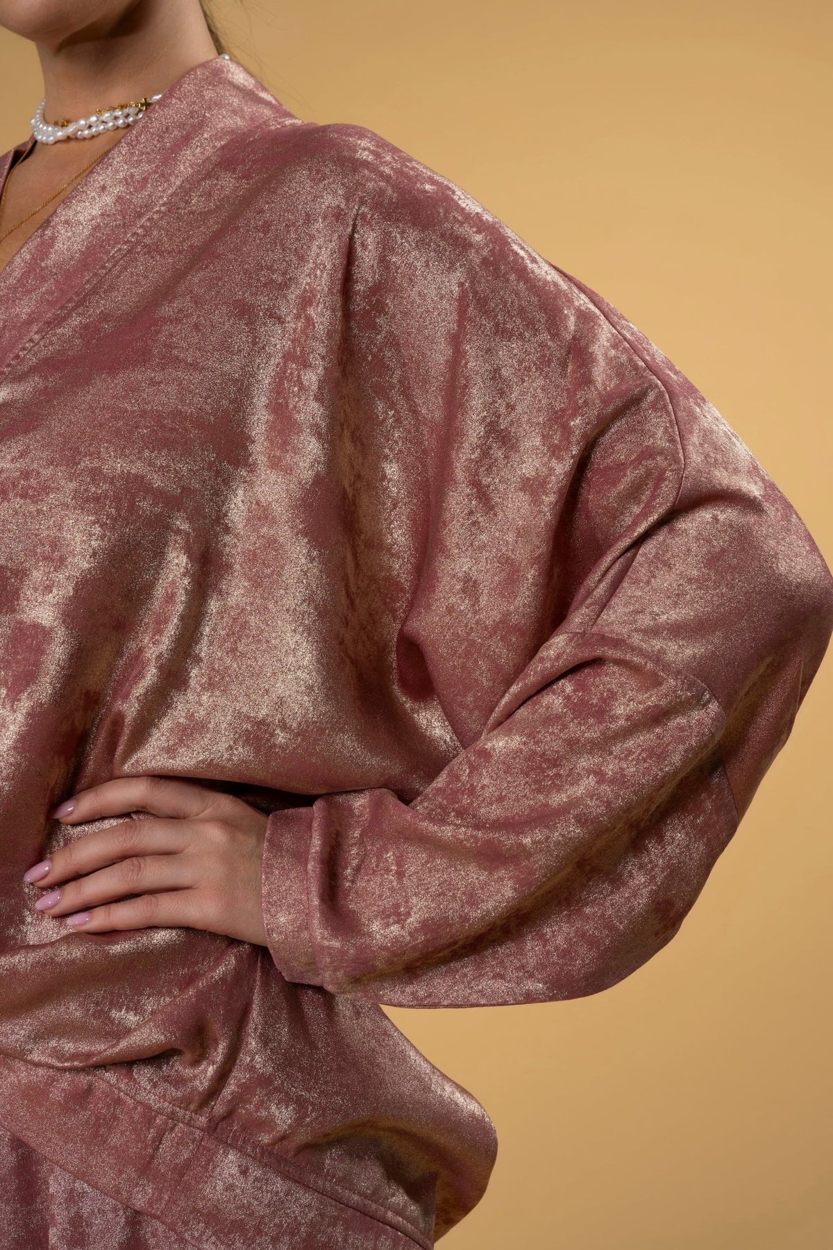 Shirt Cardigan Marley Shimmers Pink | بلوزة نسائية Marley - Maison Clad