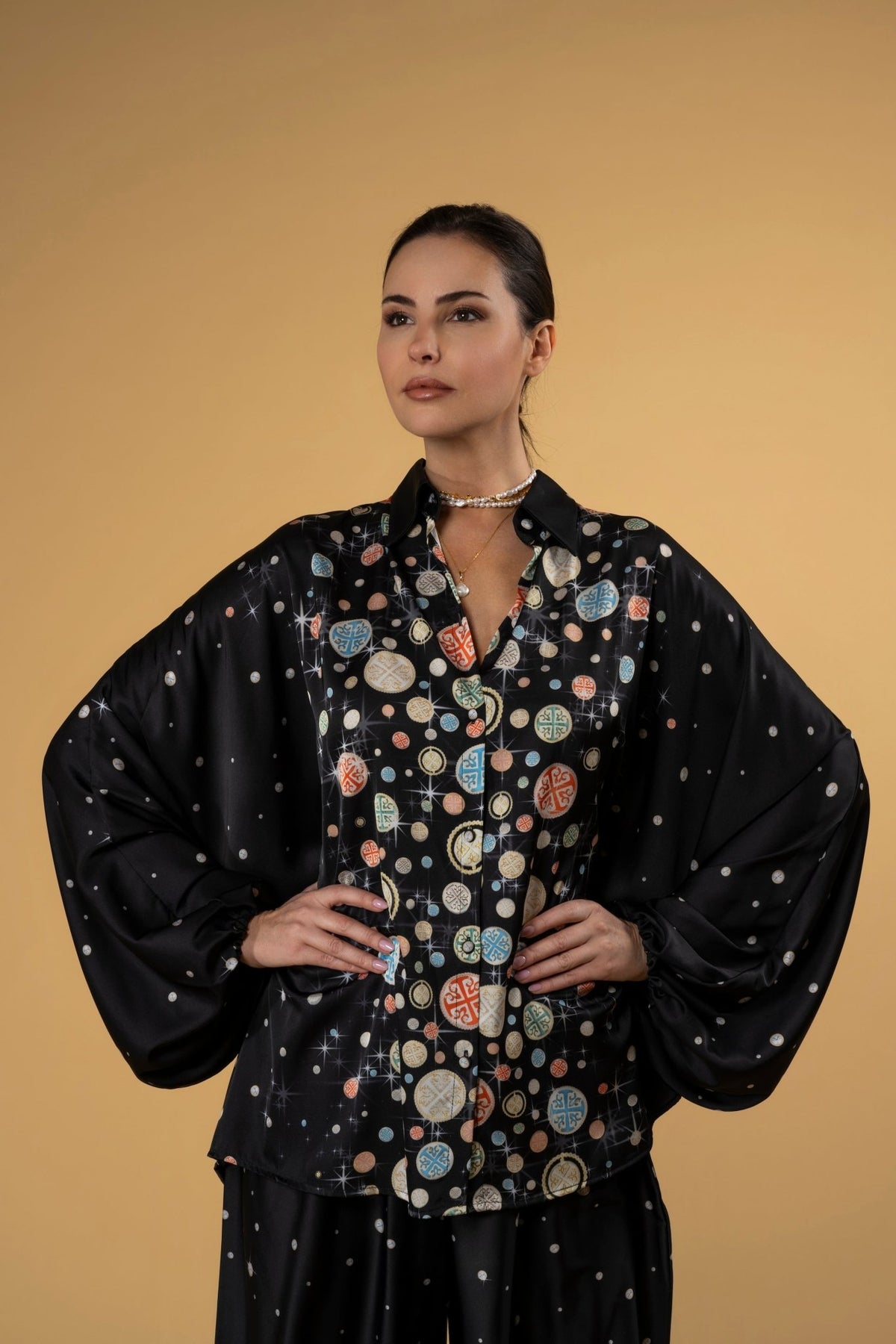 Shirt Dora Lace Black| بلوزة نسائية Dora Lace Black - Maison Clad