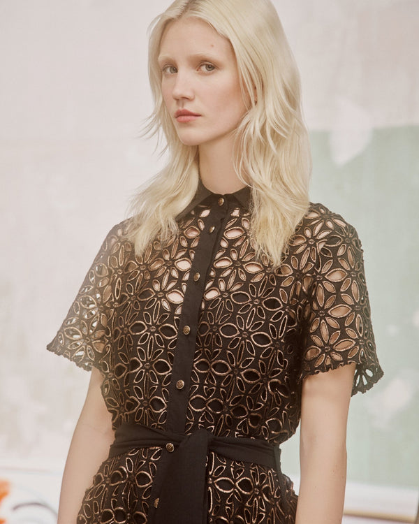 Shirt Dress Anais Callisto Black | فستان نسائي - Maison Clad
