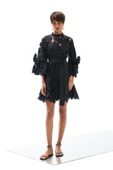 Shirt Dress Xanthippe Petunia Short Lace Althea Black | فستان نسائي - Maison Clad