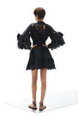 Shirt Dress Xanthippe Petunia Short Lace Althea Black | فستان نسائي - Maison Clad