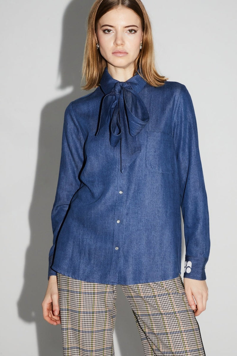 Shirt Lou Blue |قميص Lou Blue - Maison Clad