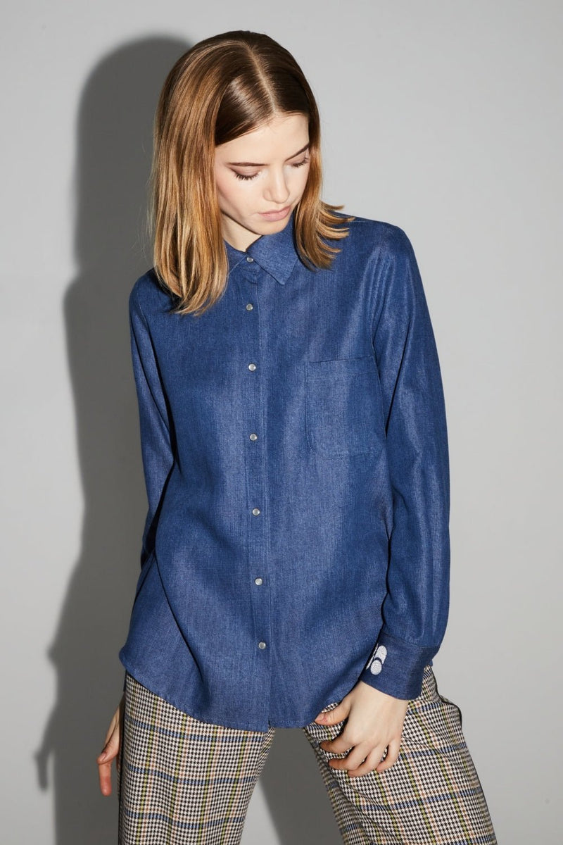 Shirt Lou Blue |قميص Lou Blue - Maison Clad