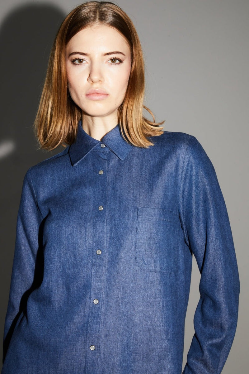 Shirt Lou Blue |قميص Lou Blue - Maison Clad