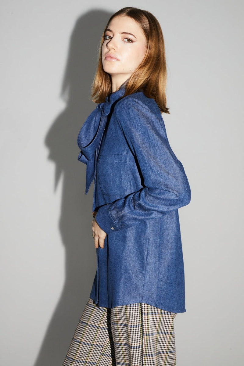 Shirt Lou Blue |قميص Lou Blue - Maison Clad