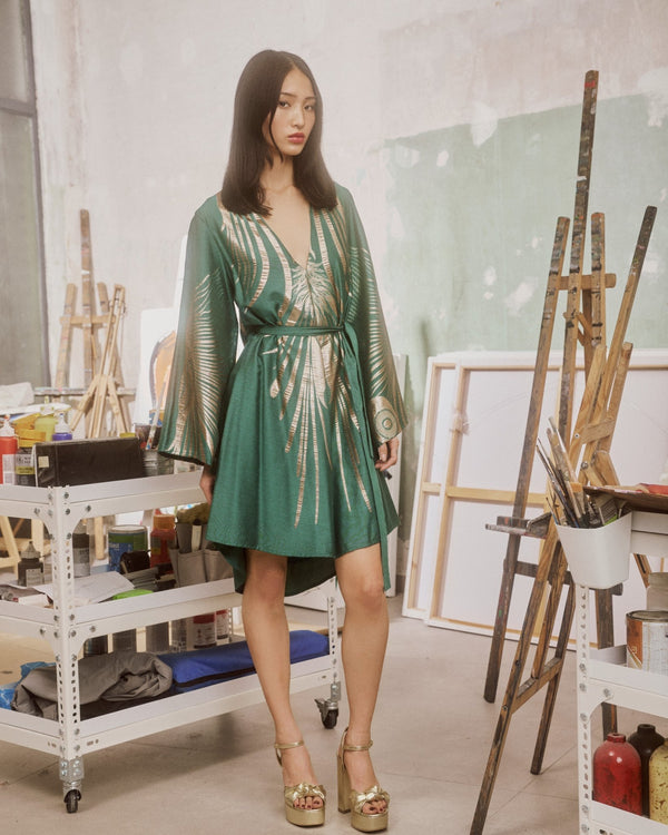 Short Dress Andromeda Callisto Emerald| فستان نسائي - Maison Clad