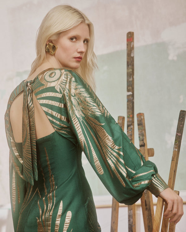 Short Dress Evia Callisto Emerald| فستان نسائي - Maison Clad