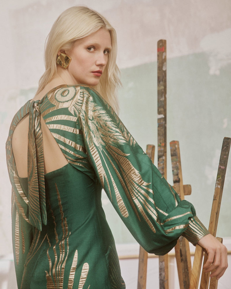 Short Dress Evia Callisto Emerald| فستان نسائي - Maison Clad