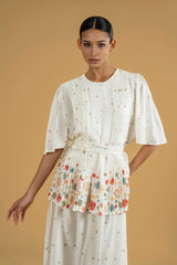 Skirt Arty Lace Off White | تنورة Arty Lace - Maison Clad