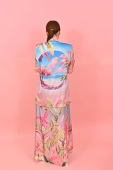 Skirt Arty Parrots Blue | تنورة - Maison Clad