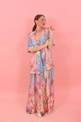 Skirt Arty Parrots Blue | تنورة - Maison Clad