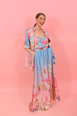 Skirt Arty Parrots Blue | تنورة - Maison Clad