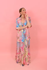 Skirt Arty Parrots Blue | تنورة - Maison Clad