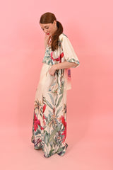 Skirt Arty Parrots Off White | تنورة - Maison Clad