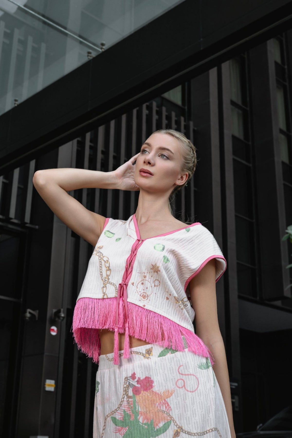 Skirt Hudson Astrology Leo Fringes | تنورة Hudson Fringes - Maison Clad
