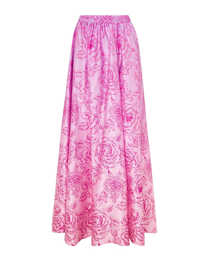 Skirt Karl Roses Gradient Fushia | تنورة Karl - Maison Clad