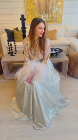 Skirt Karlito Shimmers Leo| تنورة Karlito - Maison Clad