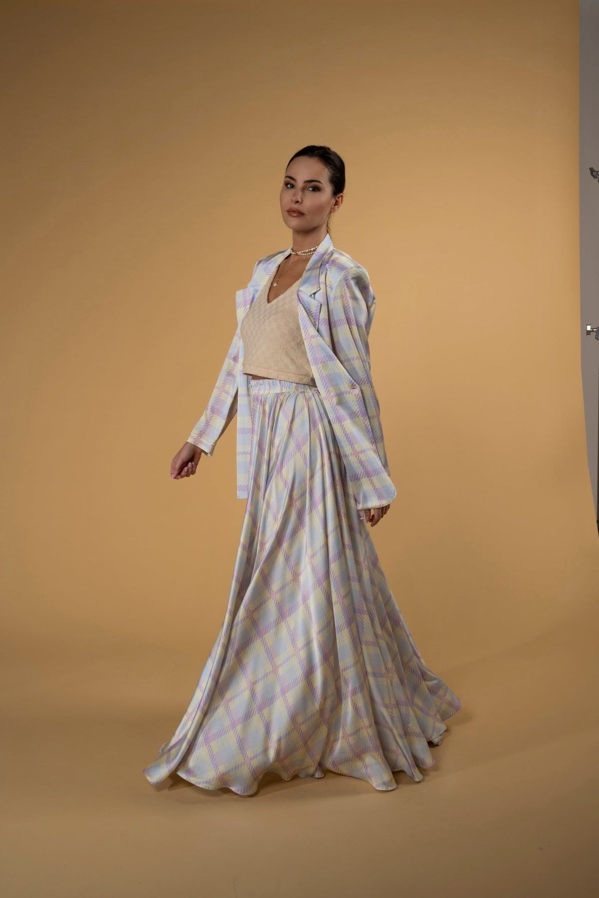 Skirt Karly Checks | تنورة Karly Checks - Maison Clad