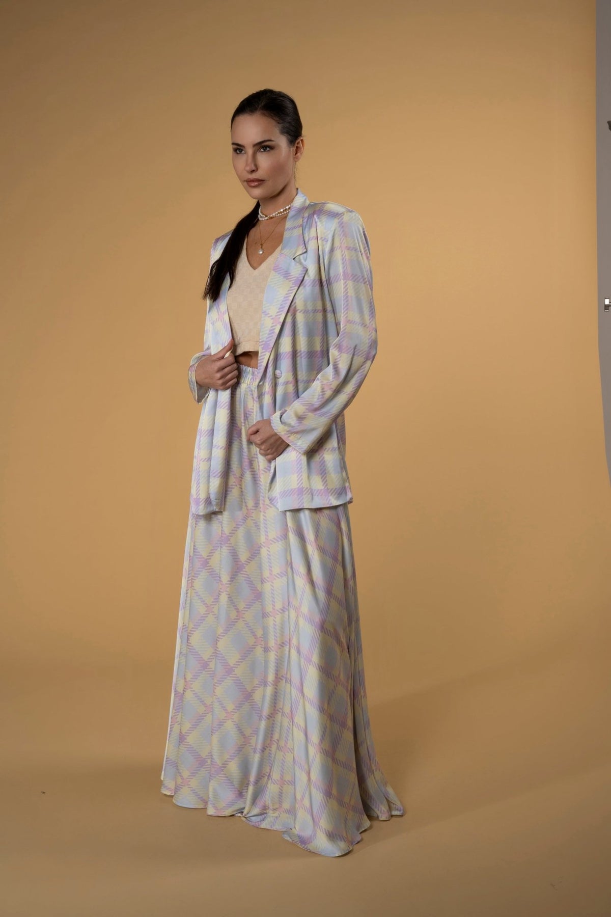 Skirt Karly Checks | تنورة Karly Checks - Maison Clad