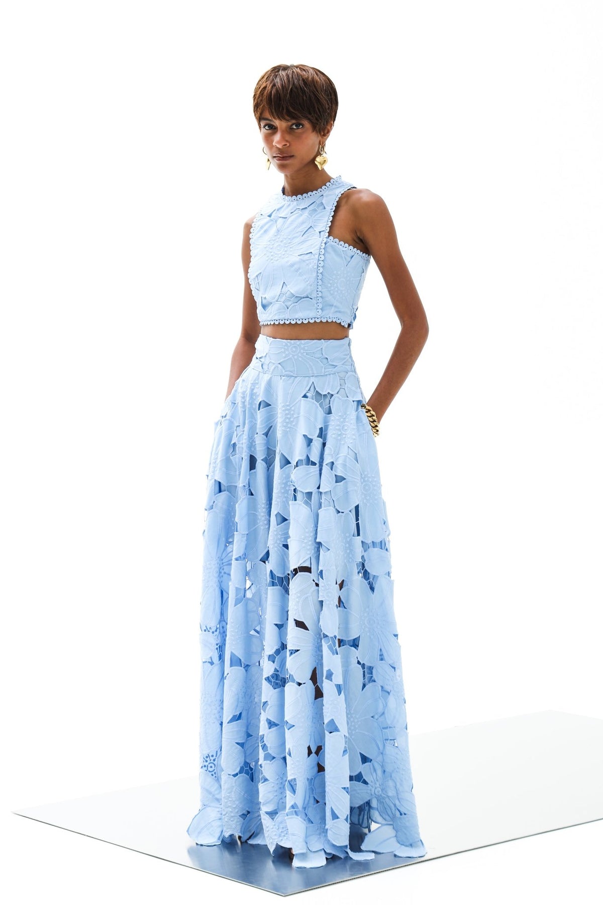 Skirt Petunia Maxi Calisto Althea Blue | تنورة نسائية - Maison Clad